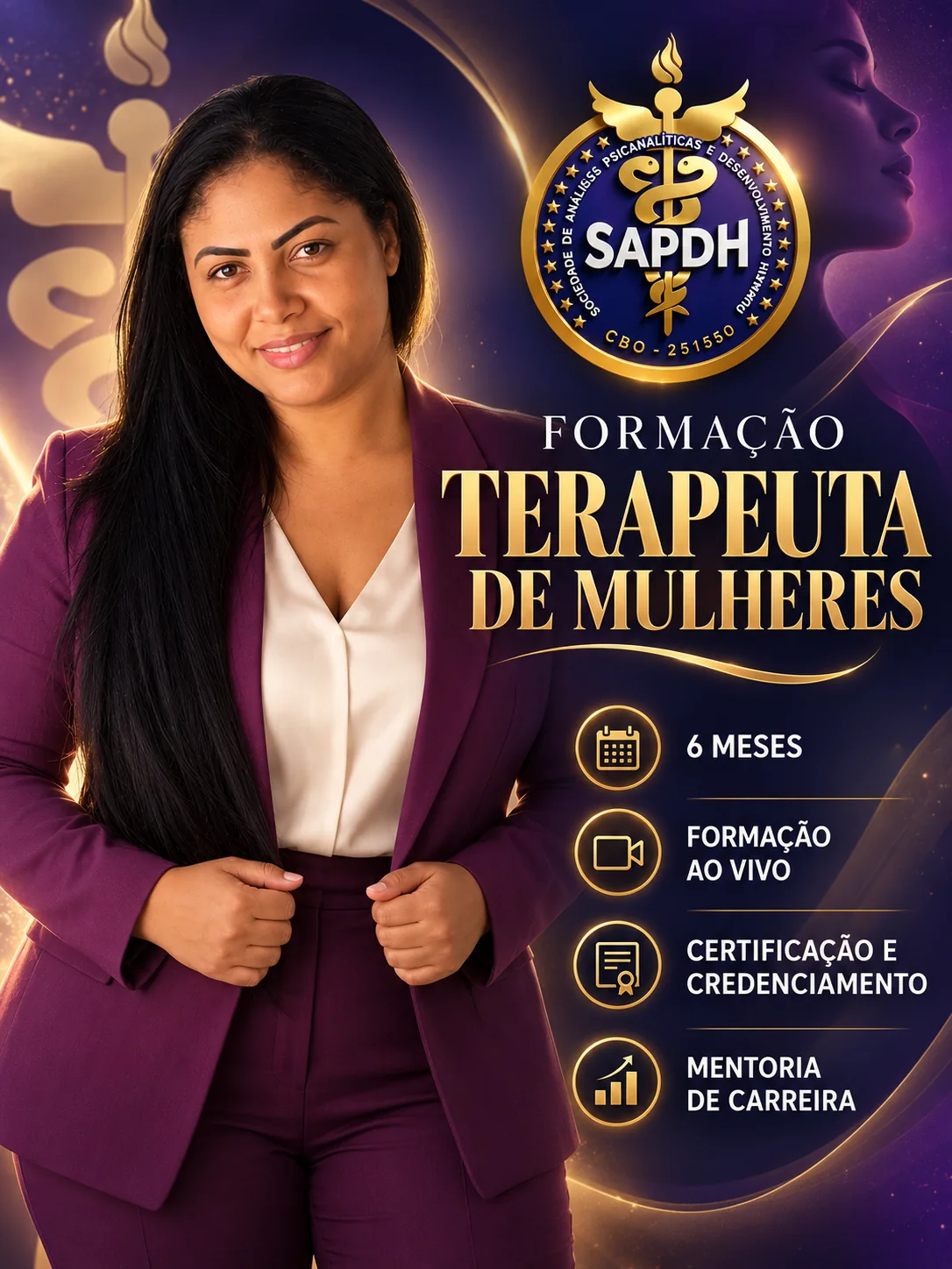 Arte da Formação Terapeuta de Mulheres 2026 da SAPDH.